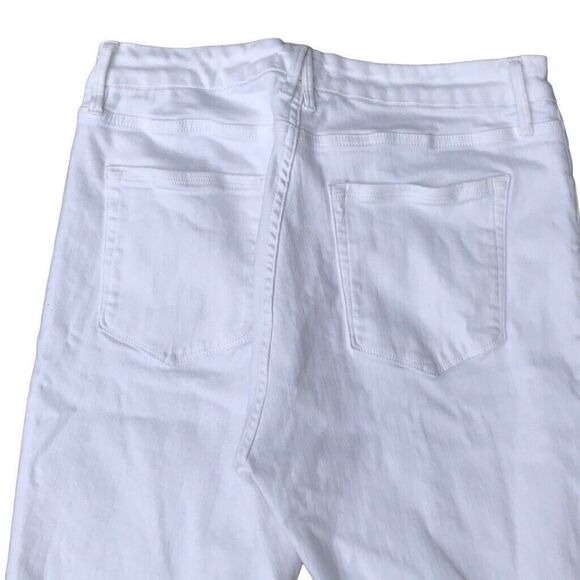 Good American GOOD LEGS CROPPED JEANS Skinny Stretch White Size 15/33 Inseam 27" - Picture 6 of 8